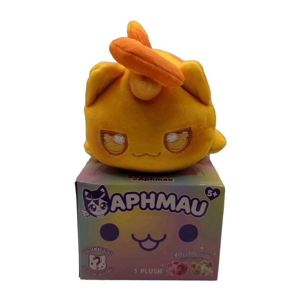 Aphmau Meemeows Orange Sherbet Unicorn Cat Plush Limited Edition‎ 6 Inches NEW